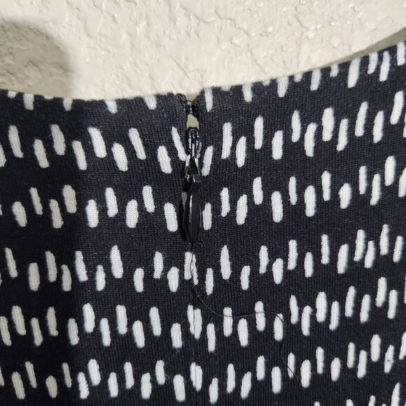 Ann Taylor Loft Sleeveless Black & White Patterned Dress Size M - Picture 4 of 16